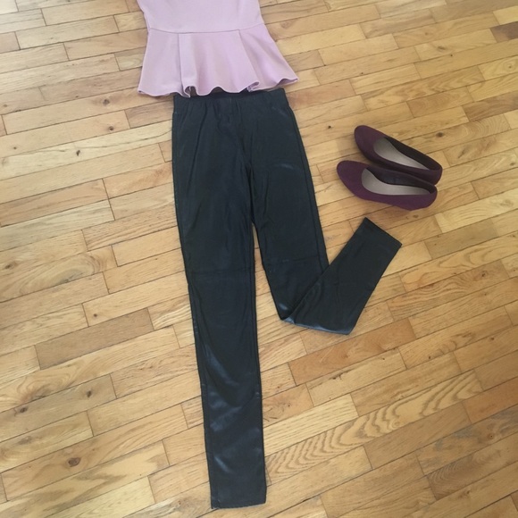 Divided leather look pants - Picture 3 of 4